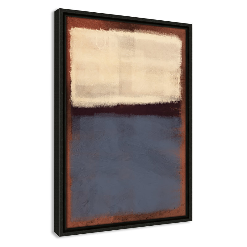 Coronado Alabaster Burst - Peinture sur toile à cadre flottant, H 19,5 po x l 13,5 po x P 2 po, Cadre espresso