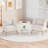 Solid Wood Round End Table With Storage Shelf, 22" W X 20" H, Mid Century Modern Wooden Coffee/End/Side Table For Bedroom Living Room, White-1215229949