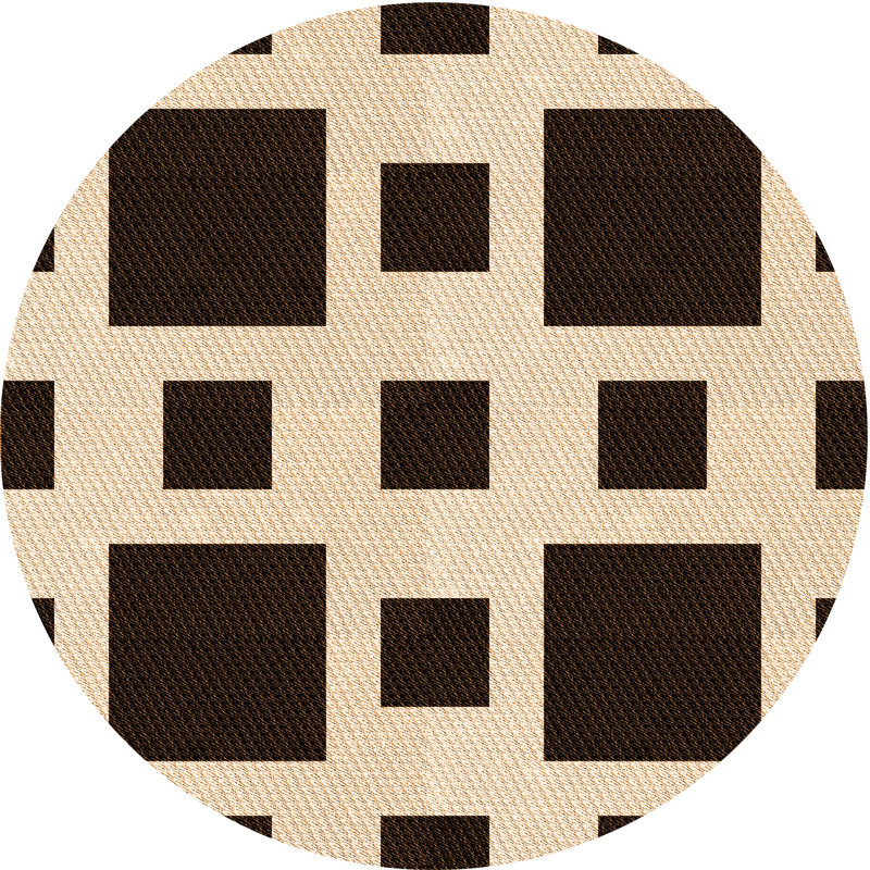 Performance Wool Geometric Indoor Rug, Round 5'