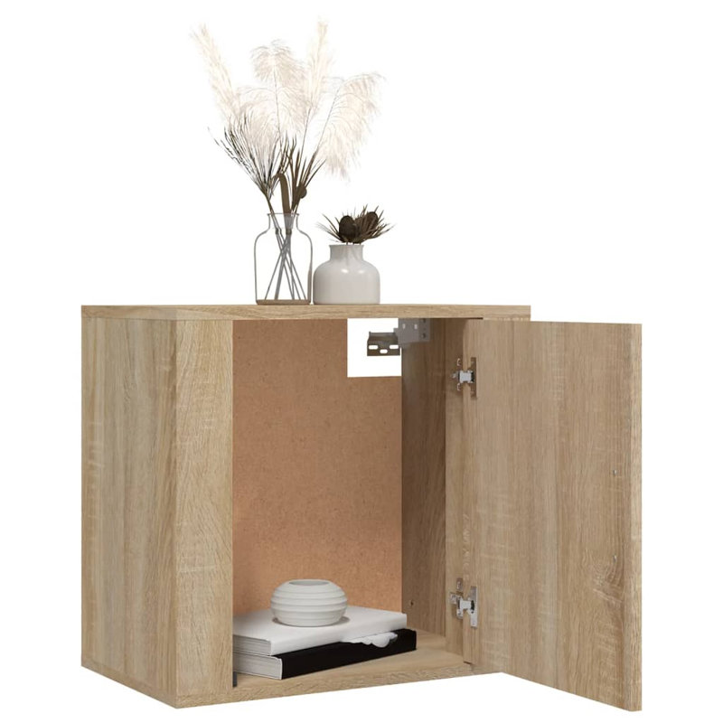 Jasemin 50cm W Manufactured Wood Bedside Table, Oak