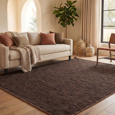 Amaral Cotton Brown/Black Area Rug