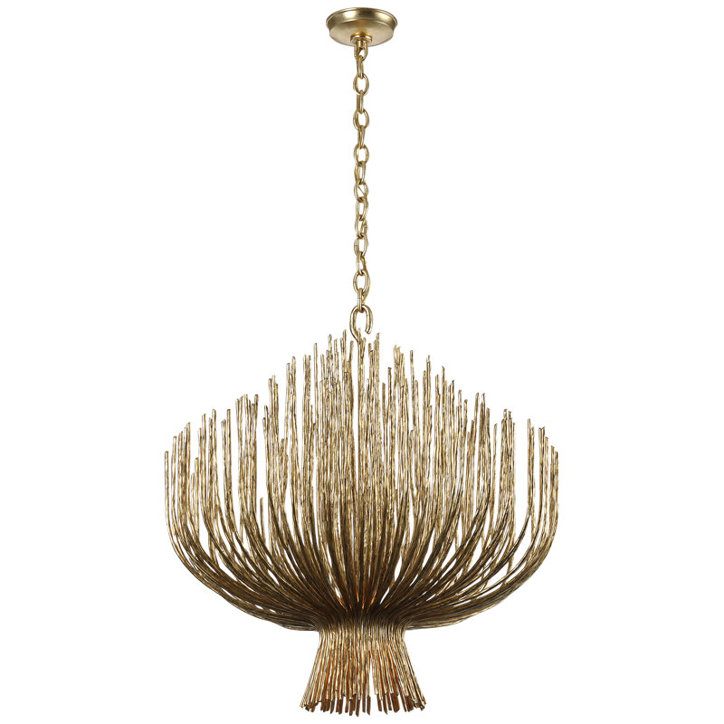 Chapman & Myers Astra 42" Sculpted Chandelier, Gilded Iron, 35.5" H x 31.75" W x 31.75" D