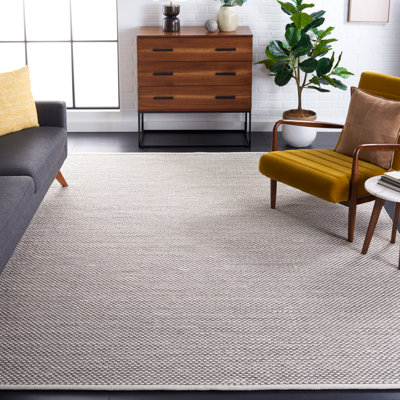Cacilia Flat Weave Wool/Cotton Rug in Gray