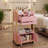 2-Tier Potable Station Rolling Cart with Locking Wheel, Mobile Storage for Salon, Spa, Office, Barber Shop-295173843