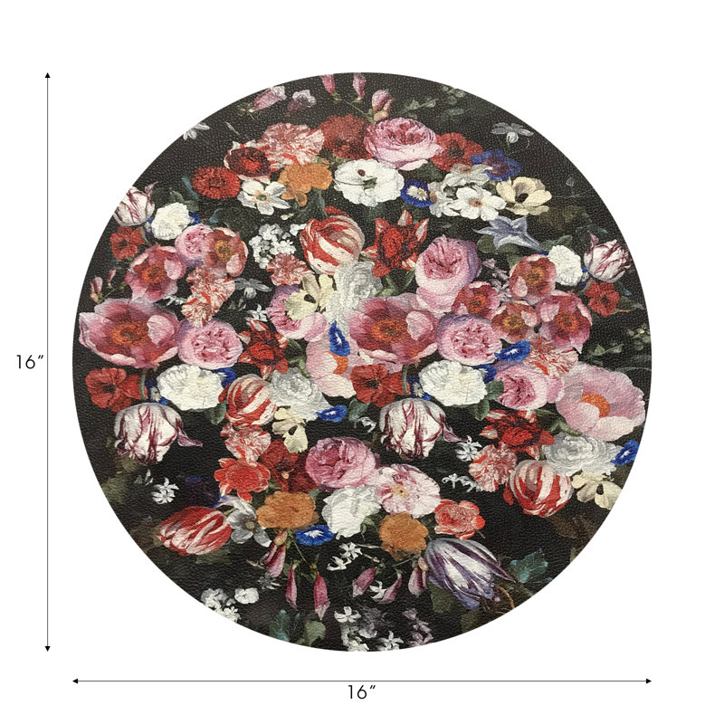 Festoon Flowers Pebble 16" Vinyl Placemat