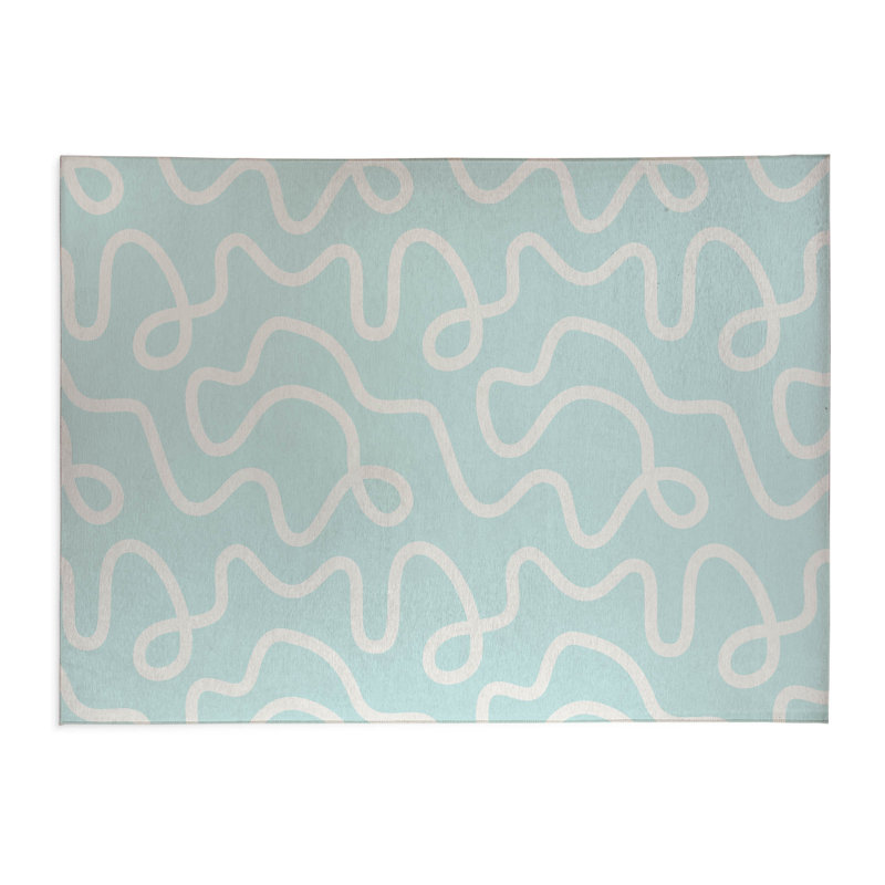Paillasson Squig, Light Blue, L 48 po x L 72 po