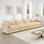 Très grand canapé pour 4 personnes à assise large et profonde, canapé à 4 places avec tiroir de rangement sous chaque siège, canapé surdimensionné à 4 places, chenille blé-122098562
