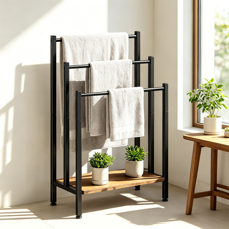 43.6 cm L Towel Rack, Brown