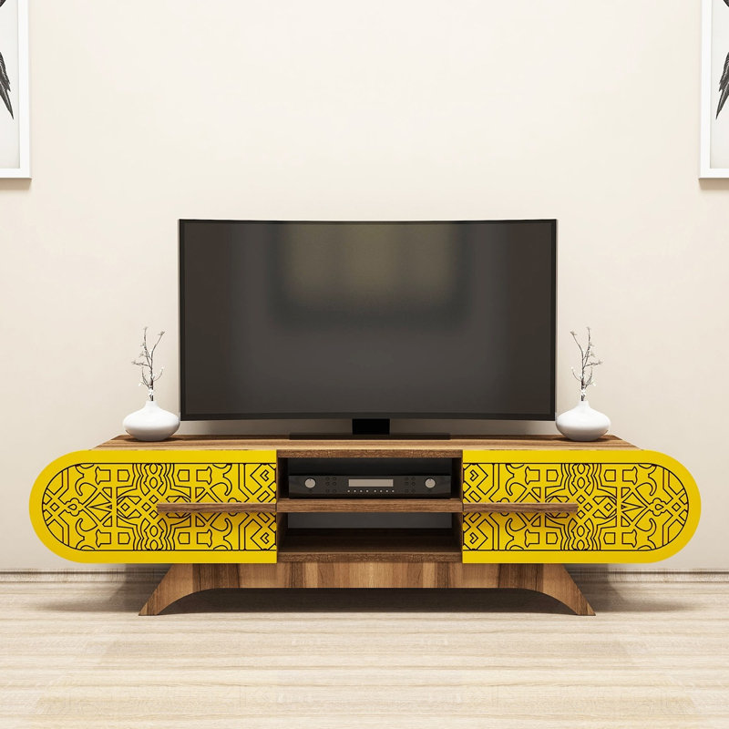 Keikei TV Stand, Yellow