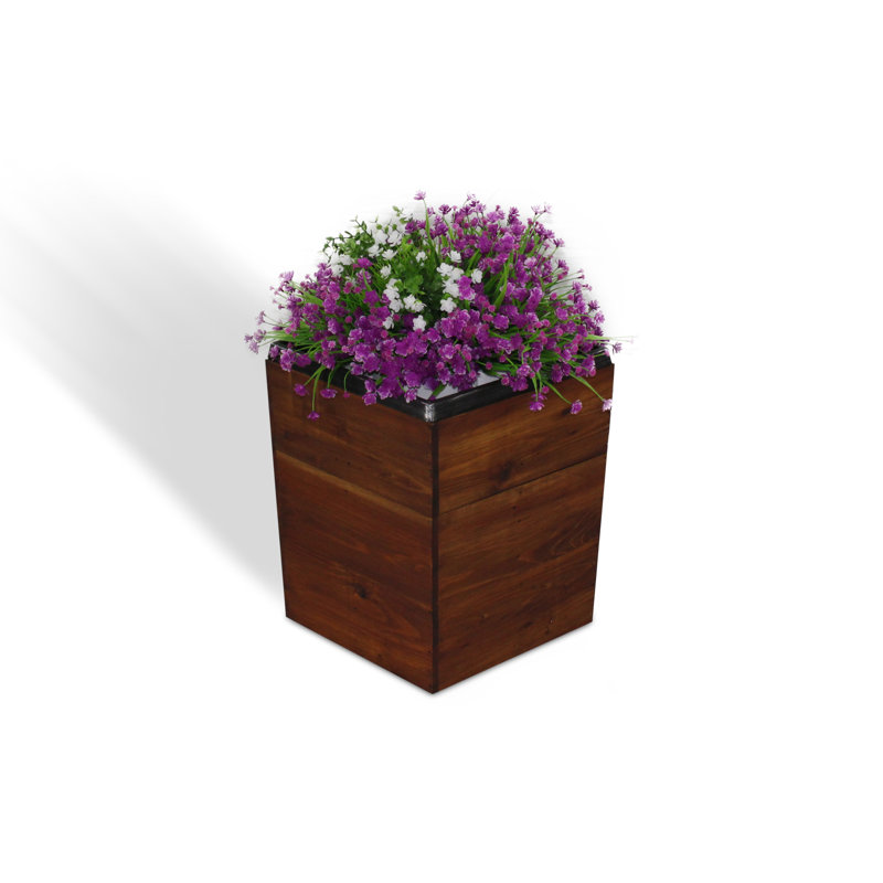 Boîte à fleurs en bois Campton, Moka, H 17 po x l 14 po x P 14 po