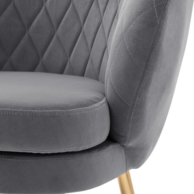 Fauteuil demi-tonneau l 32 po, Gris