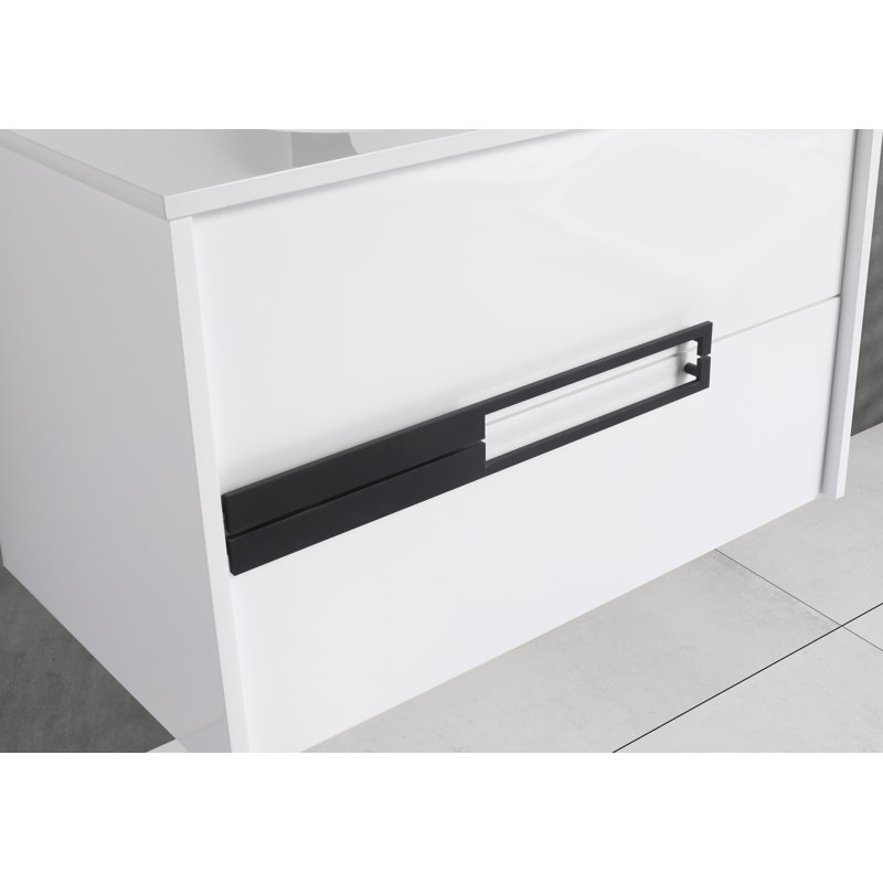Brest 30 Inch Floating Bathroom Vanity with Sink – Wall-Mounted Wooden Vanity Cabinet , Soft-Close Storage & Modern Design