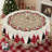 1pc Christmas Party Decoration, Christmas Printed Tablecloth, Kitchen Accessories, Noble And Elegant Marble Floral Decoration Home Gift, Suitable For Indoor And Outdoor Use-120019447