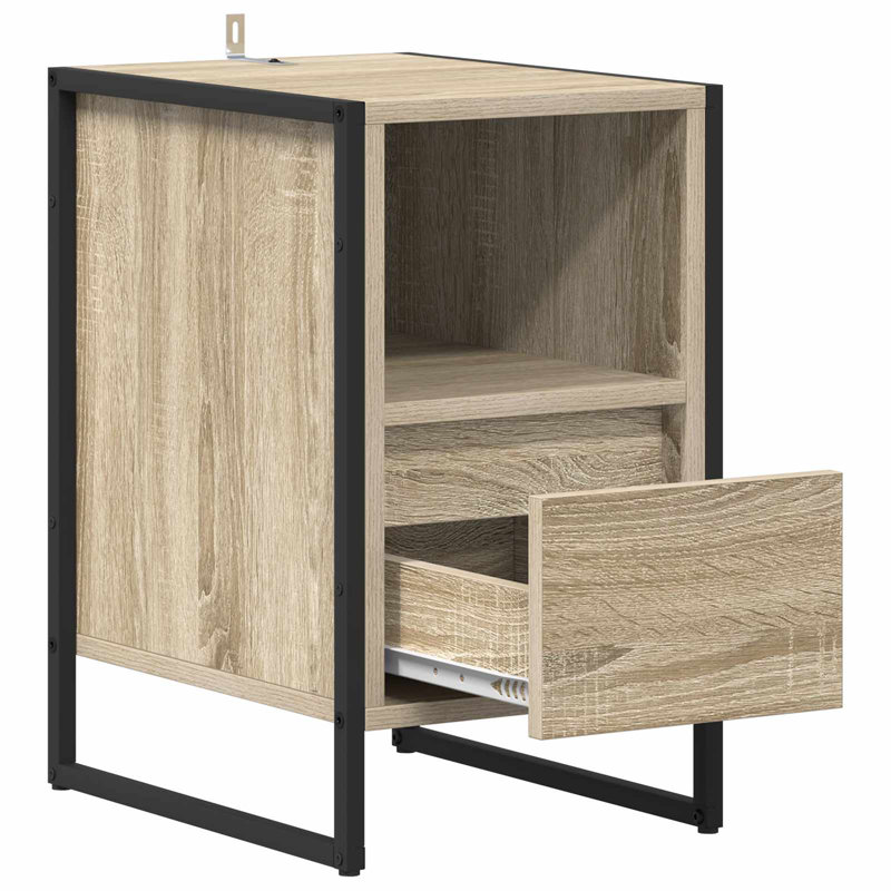 39.5cm W Manufactured Wood Bedside Table, Sonoma