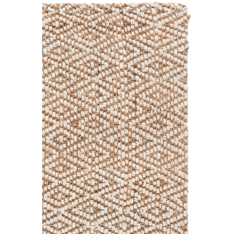 Natural Fiber Handwoven Jute Geometric Rug, Rectangle 8' x 10'