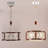Farmhouse Antique 4-Light Drum Wood Accents Chandelier-2093870236