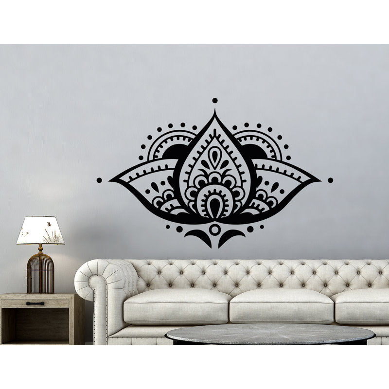Plants & Flowers Non-Wall Damaging Wall Decal, Black, 15" H x 23" W