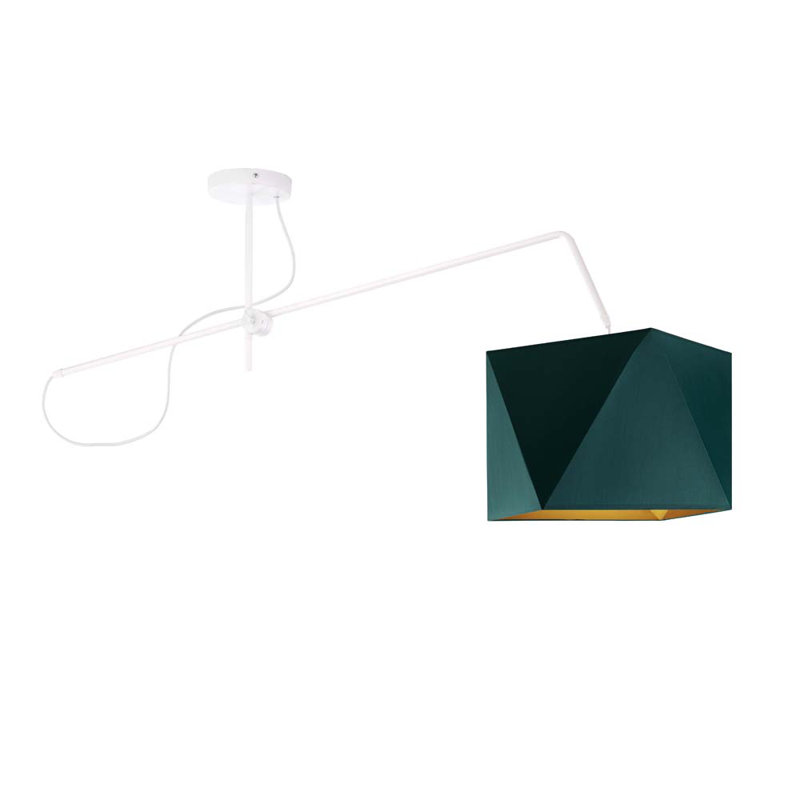 Winne 1 - Light Drum Pendant, White, Emerald