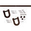Ensemble de quincaillerie de porte de grange en fer à cheval de qualité supérieure avec rail pour portes 1 3/8 po-336479145-336479137