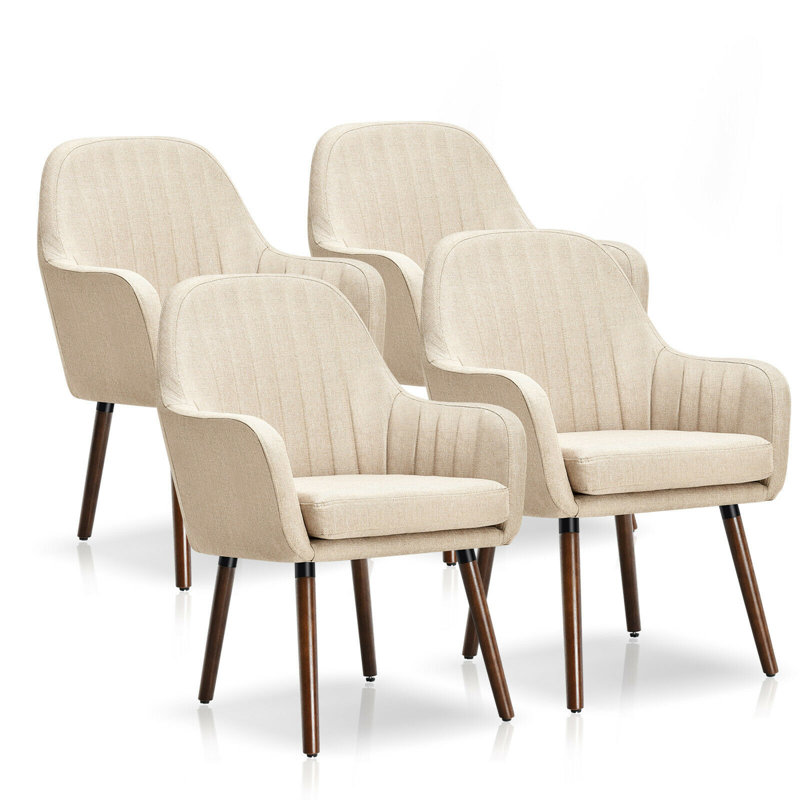 Fauteuil capitonné large de 24,5 po Salamanca, Lin beige