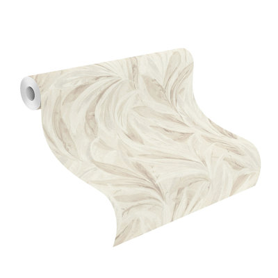 Rennie Grey Leaves Wallpaper
