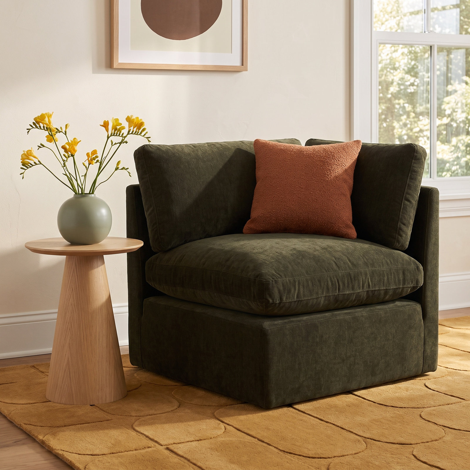 Siegler Slipper Chair, Green