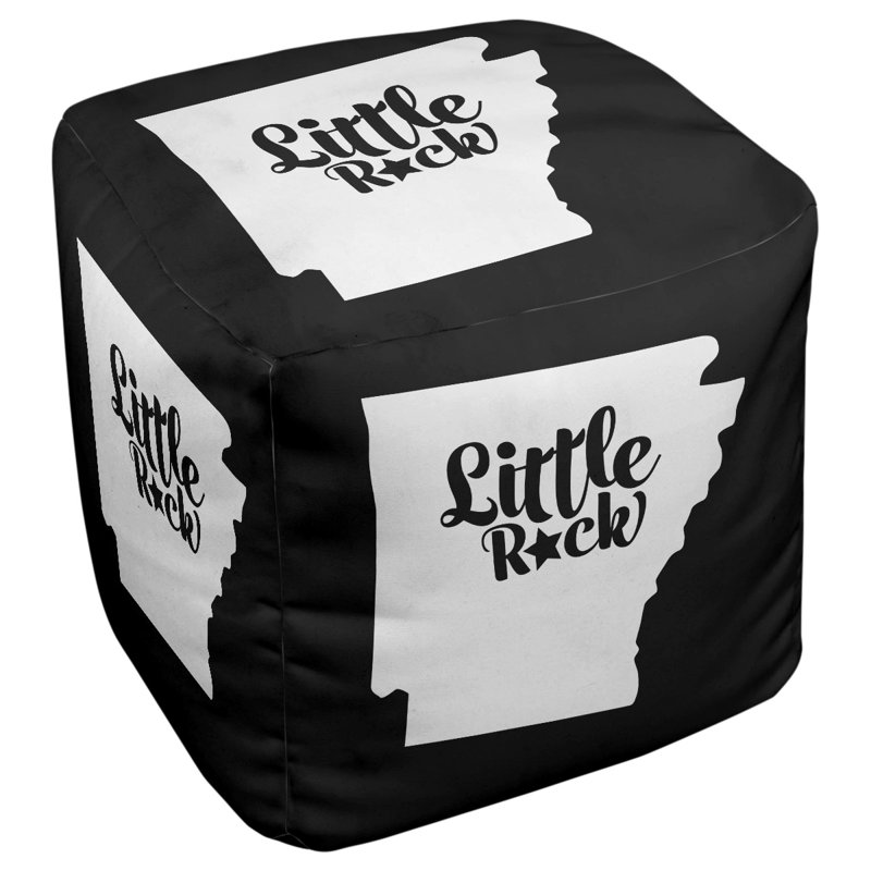 Repose-pieds à cubes arkansas little rock, Noir