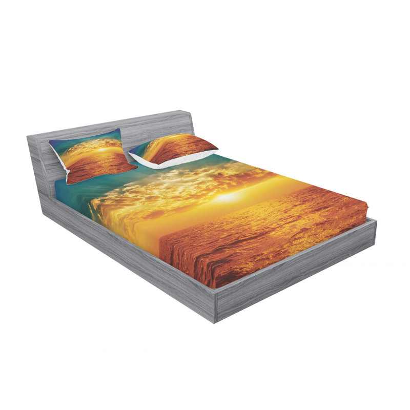 Microfiber Sheet Set, Queen Sheet Set with Fitted Sheet