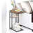 Naarden Rustic C Shaped Table Foldable End Table Industrial Side Sofa Tables Living Room