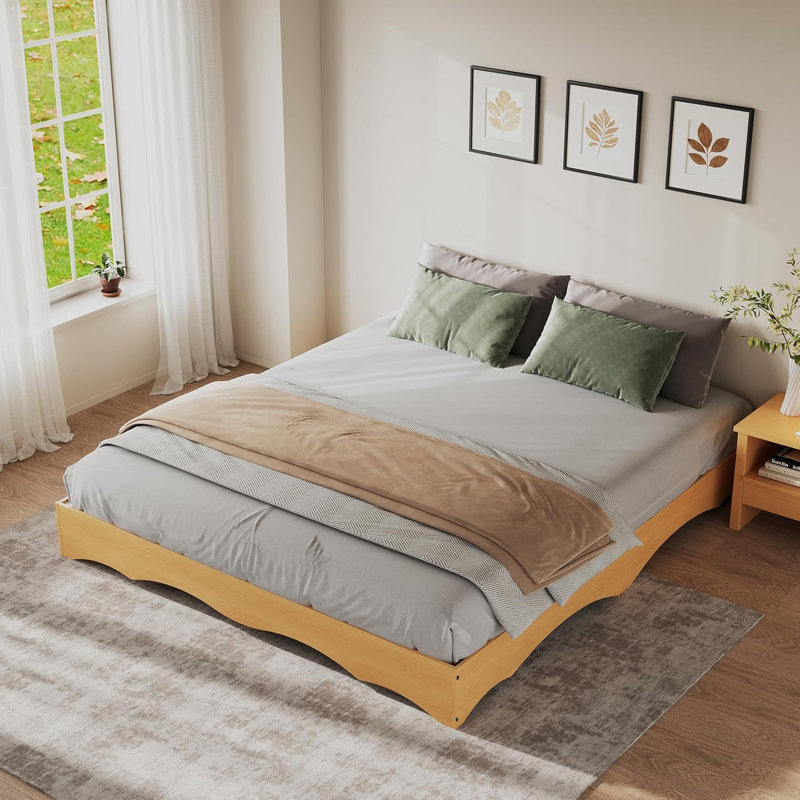 Structure de lit plateforme California, California King, Yellow