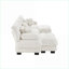Canapé modulaire en U avec 2 repose-pieds modulaires pour le salon | Chenille | Blanc neige-1491370372