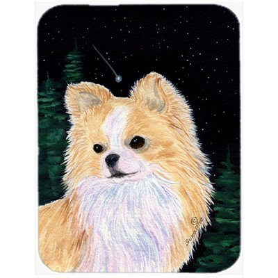 Planche à découper en verre « Chihuahua » rouge®