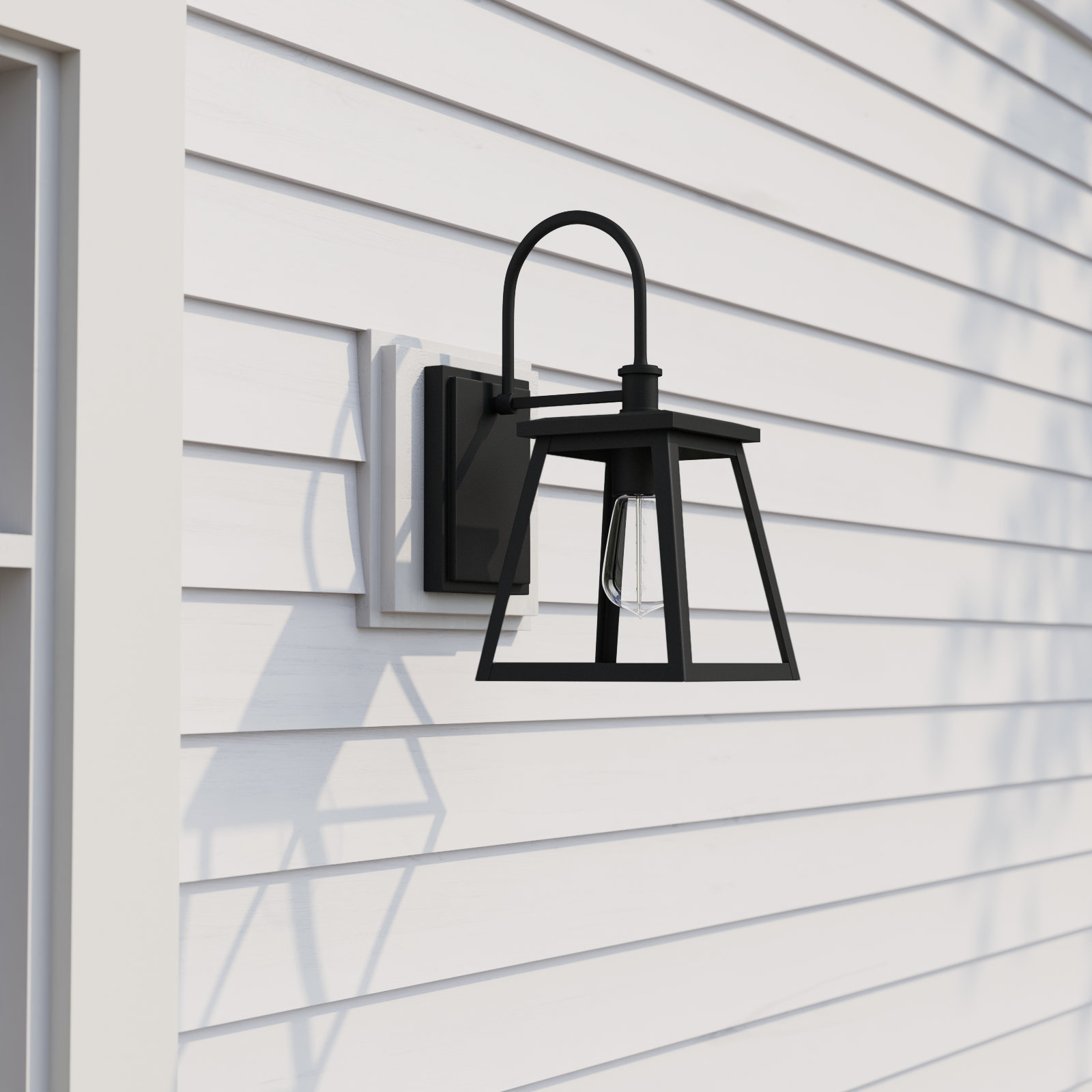 Wrentham Aluminum Wall Light, 18.25" H  x 9.25" W  x 12.25" D, Black