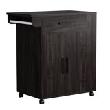 Latitude Run® Shelby Rolling Kitchen Cart With Storage Cabinet