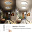 Plafonnier avec télécommande, veilleuse de plafond encastrée, panneau lumineux rond de 15,8 pouces 26 W + 4 W, couleur de la lumière 3000K-6500K variable, luminosité (10% à 100%) réglable