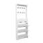 Range-chaussures blanc avec 3 portes, 2 tiroirs et un support pour un grand espace de rangement