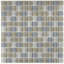 Color Wave 1" x 1" Glass Mosaic Field Tile in Soft Cashmere-352185964