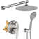 Complete Shower System In Brushed Nickel With Pressure Balancing Valve