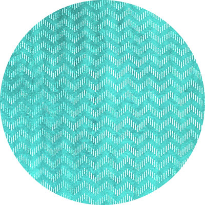 Tapis bleu en laine et polyester tissé à la machine Kaisar