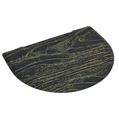 Tapis de chaise ovale résistant à l'eau avec bord droit pour surfaces fermes