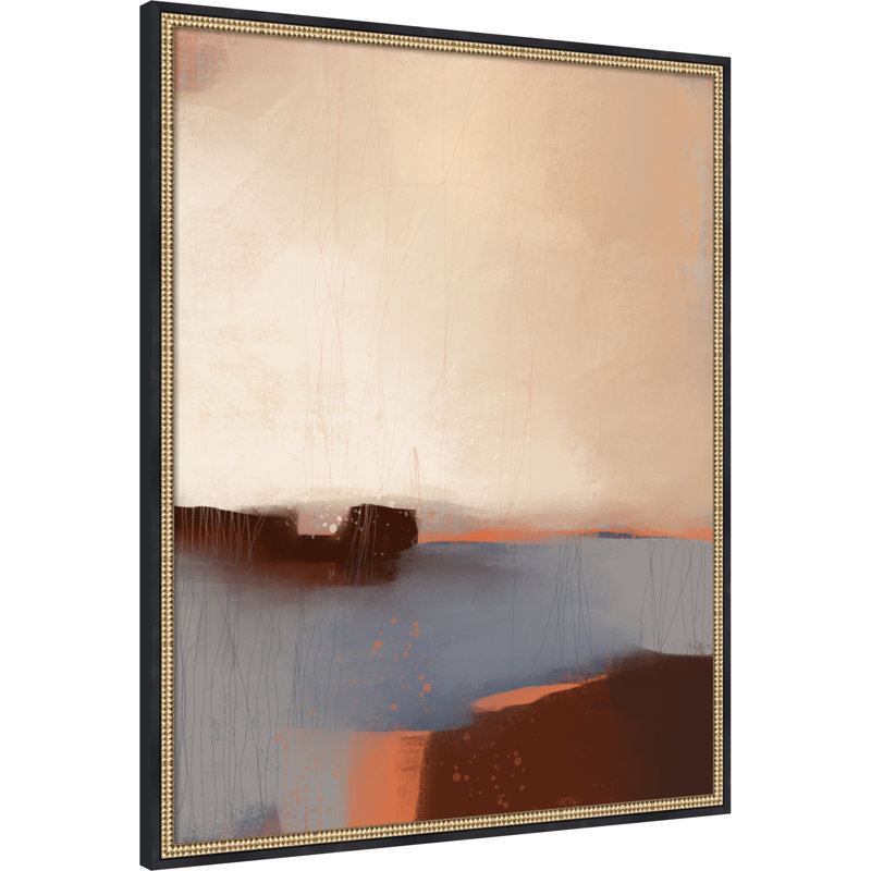 «Serene Horizons» par Mansi Saxena, art mural sur toile encadrée, 42 x 34