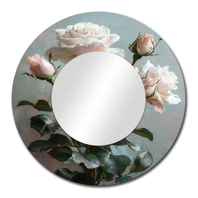 «Roses Bouquet Garden Of Grace I», art mural miroir moderne, imprimé sur métal