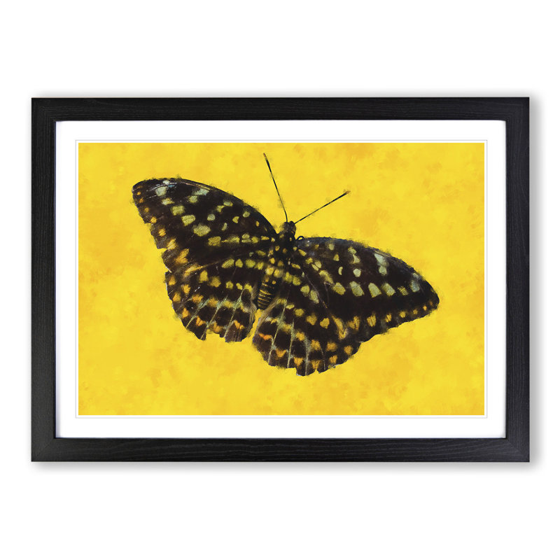 Butterfly Vol.4 - Picture Frame Painting, 48cm H x 65cm W x 2cm D, Black Framed