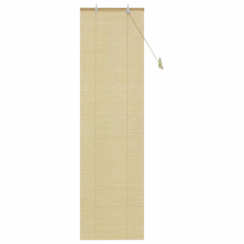 Bamboo Roller Blind, Natural, 40 cm W x 220 cm L