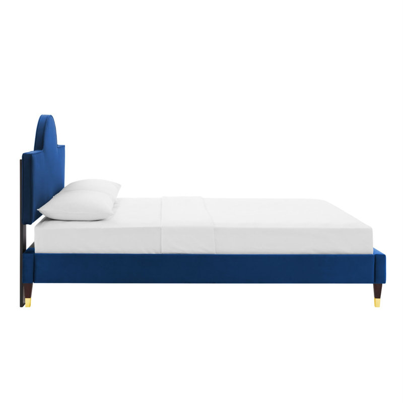 Aurora Performance Velvet Bed, Navy, Full / Double