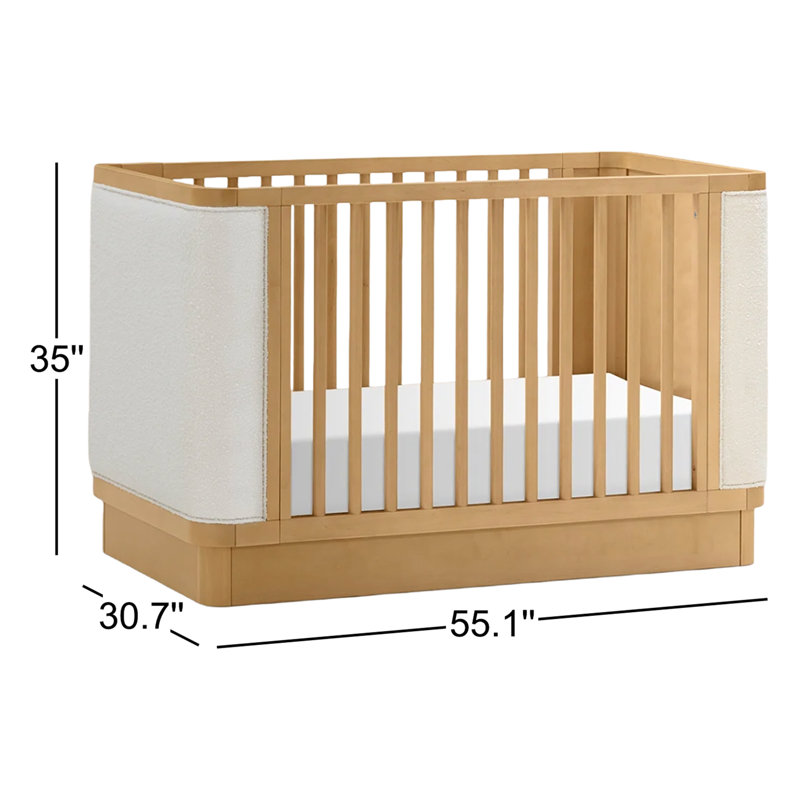 Bondi Boucle 4-in-1 Convertible Upholstered Crib