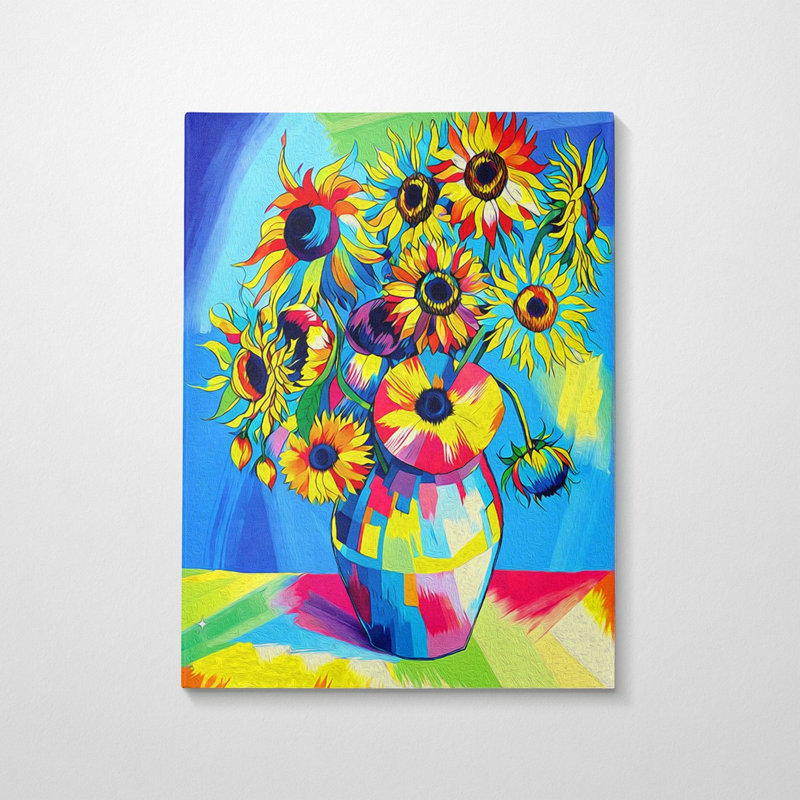 Peinture décorative sur toile, H 27,6 po x l 19,7 po