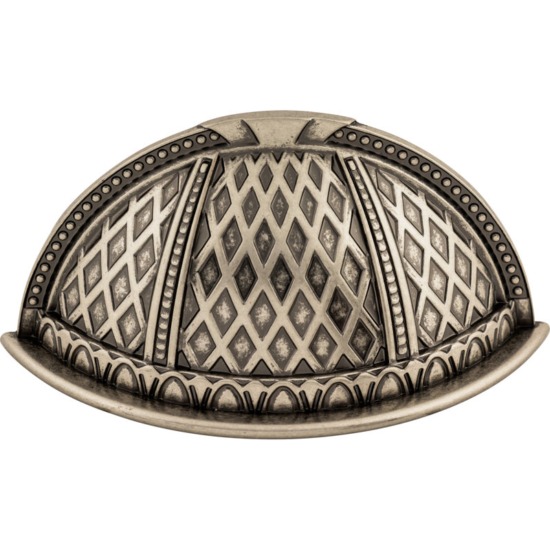 Trevi Cup/Bin pull, Pewter Antique, 1 1/2" Center to Center