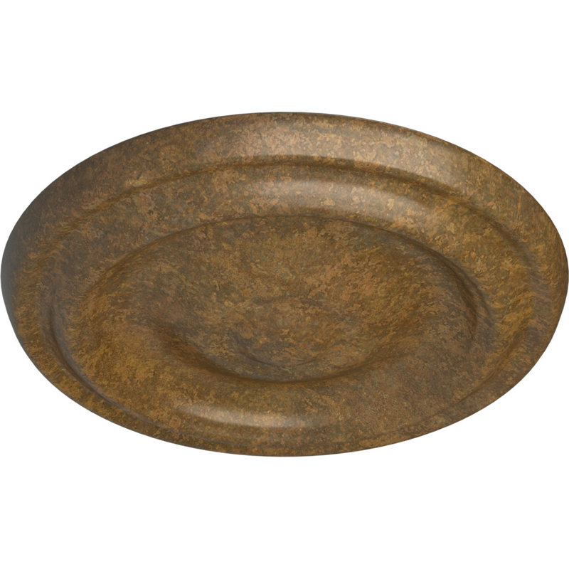 Médaillon de plafond H 9,625 po x l 9,625 po x P 1,125 po Maria, Bronze huilé