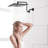 12" Stainless Steel Shower Head With Adjustable Arm For Relaxing Showers - Matte 12 Inch Luxury In Black Allure